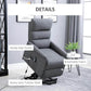 HOMCOM Power Lift Recliner Chair with Remote Control | Grey Linen Fabric