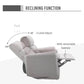 HOMCOM Nursery Swivel Rocker Recliner | Beige Linen