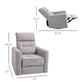 HOMCOM Nursery Swivel Rocker Recliner | Beige Linen