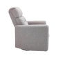 HOMCOM Nursery Swivel Rocker Recliner | Beige Linen