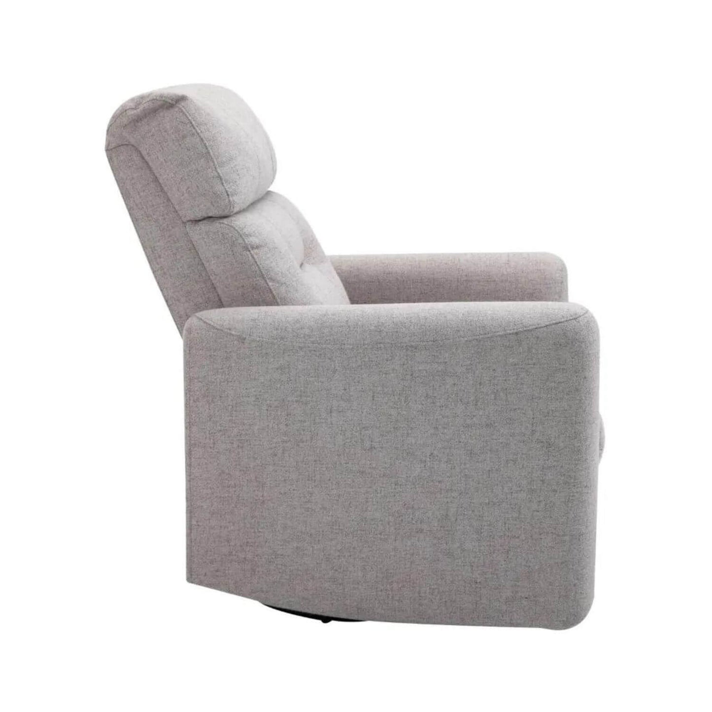 HOMCOM Nursery Swivel Rocker Recliner | Beige Linen