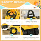 Details of HOMCOM Ride On Excavator Pull Cart, Kids Digger Ride on Truck with Horn