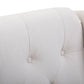 HOMCOM Button-Tufted Wingback Nursery Chair in Cream White