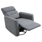 HOMCOM Linen Upholstered Nursery Swivel Rocker Recliner | Gray