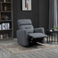 HOMCOM Linen Upholstered Nursery Swivel Rocker Recliner | Gray