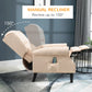 HOMCOM Wingback Heated Massage Chair | Vintage Upholstered Recliner | Cream White