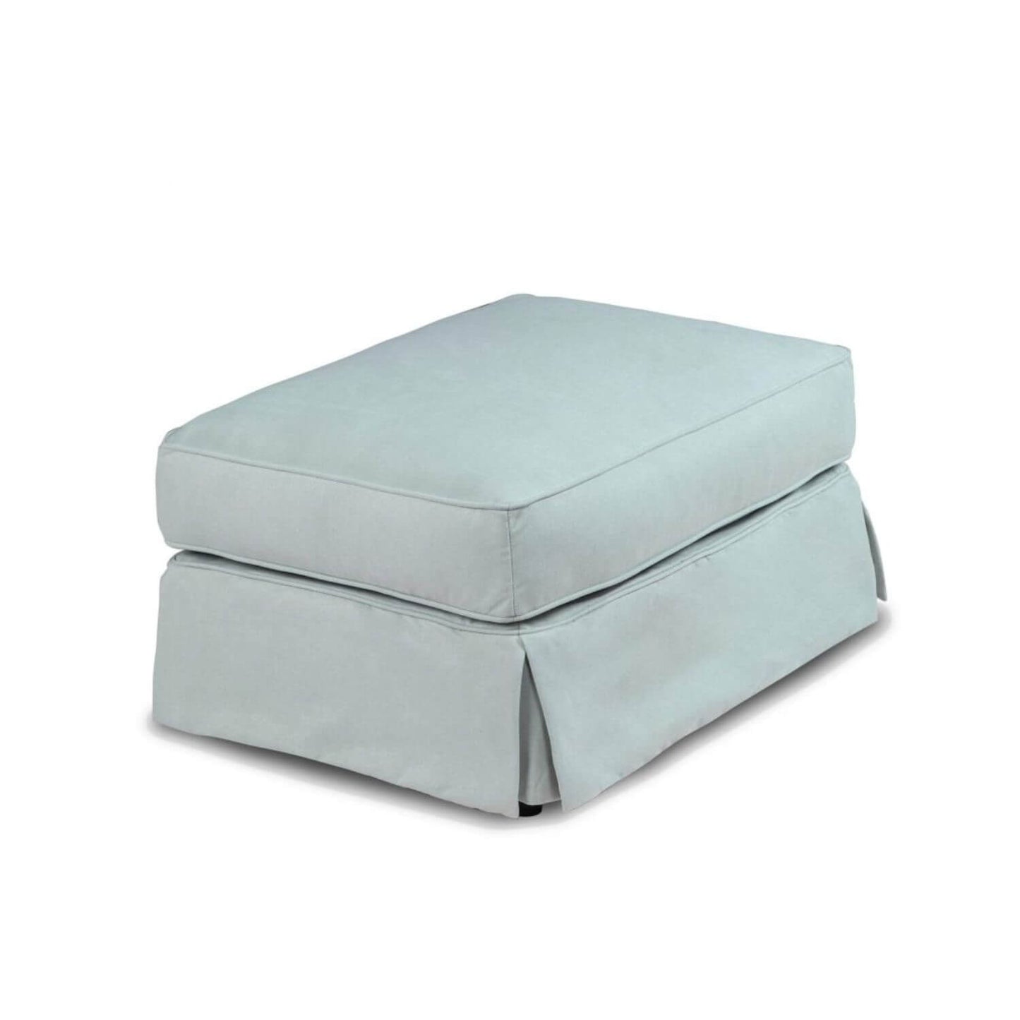 Sunset Trading Horizon Slipcovered Chair & Ottoman | Light Blue