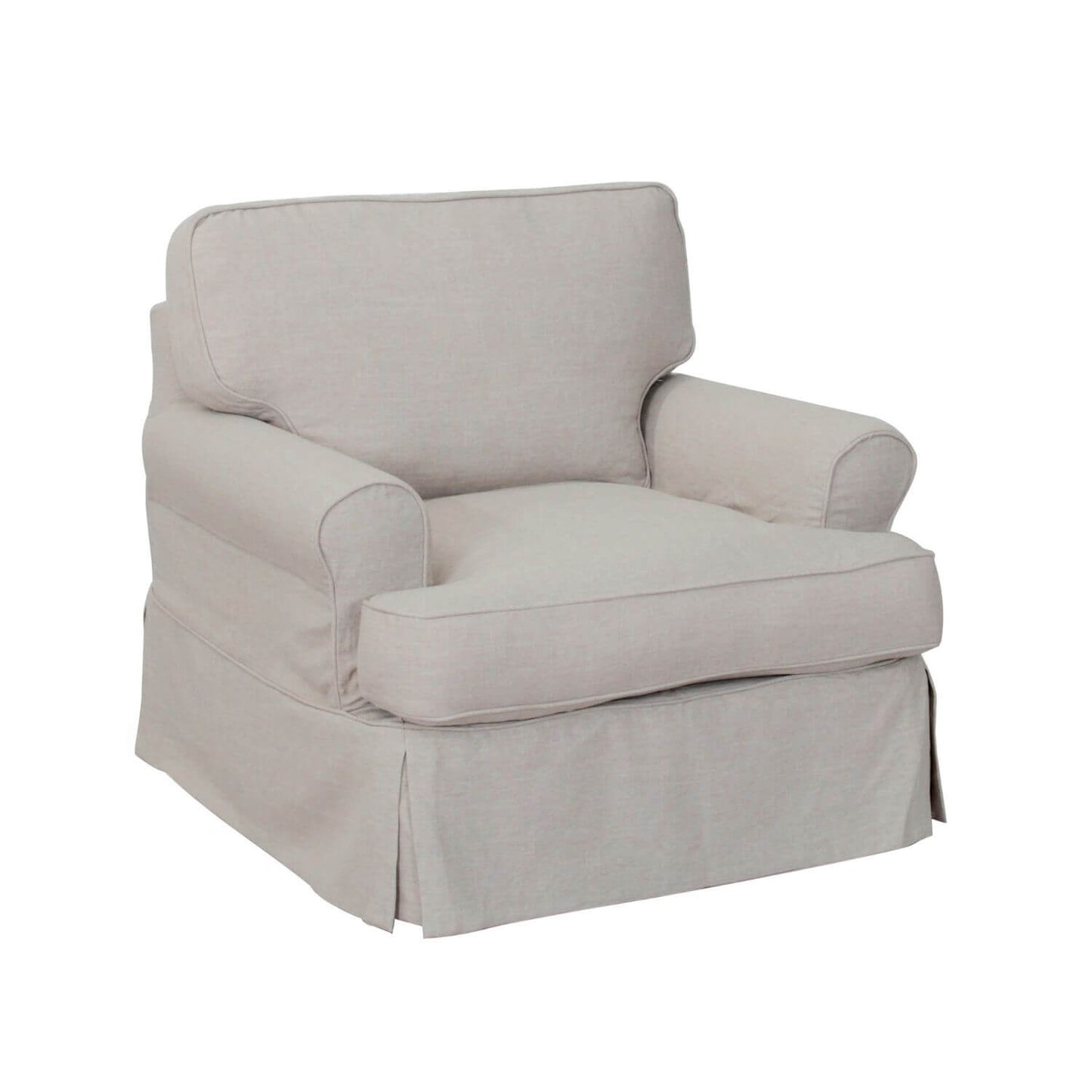 Sunset Trading Horizon Slipcovered Chair | Light Gray