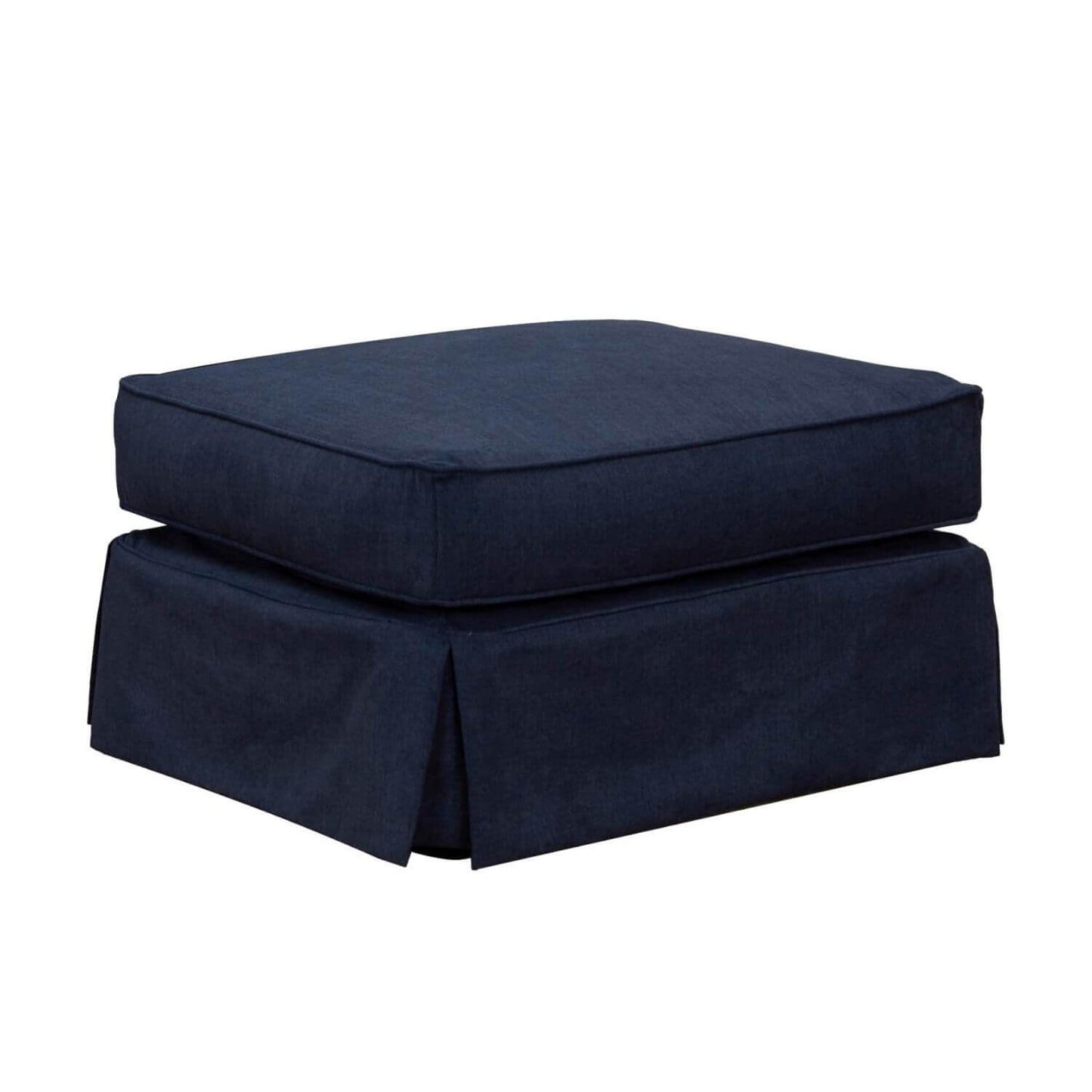 Sunset Trading Horizon Slipcovered Chair & Ottoman | Navy