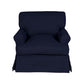 Sunset Trading Horizon Slipcovered Chair & Ottoman | Navy