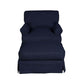 Sunset Trading Horizon Slipcovered Chair & Ottoman | Navy