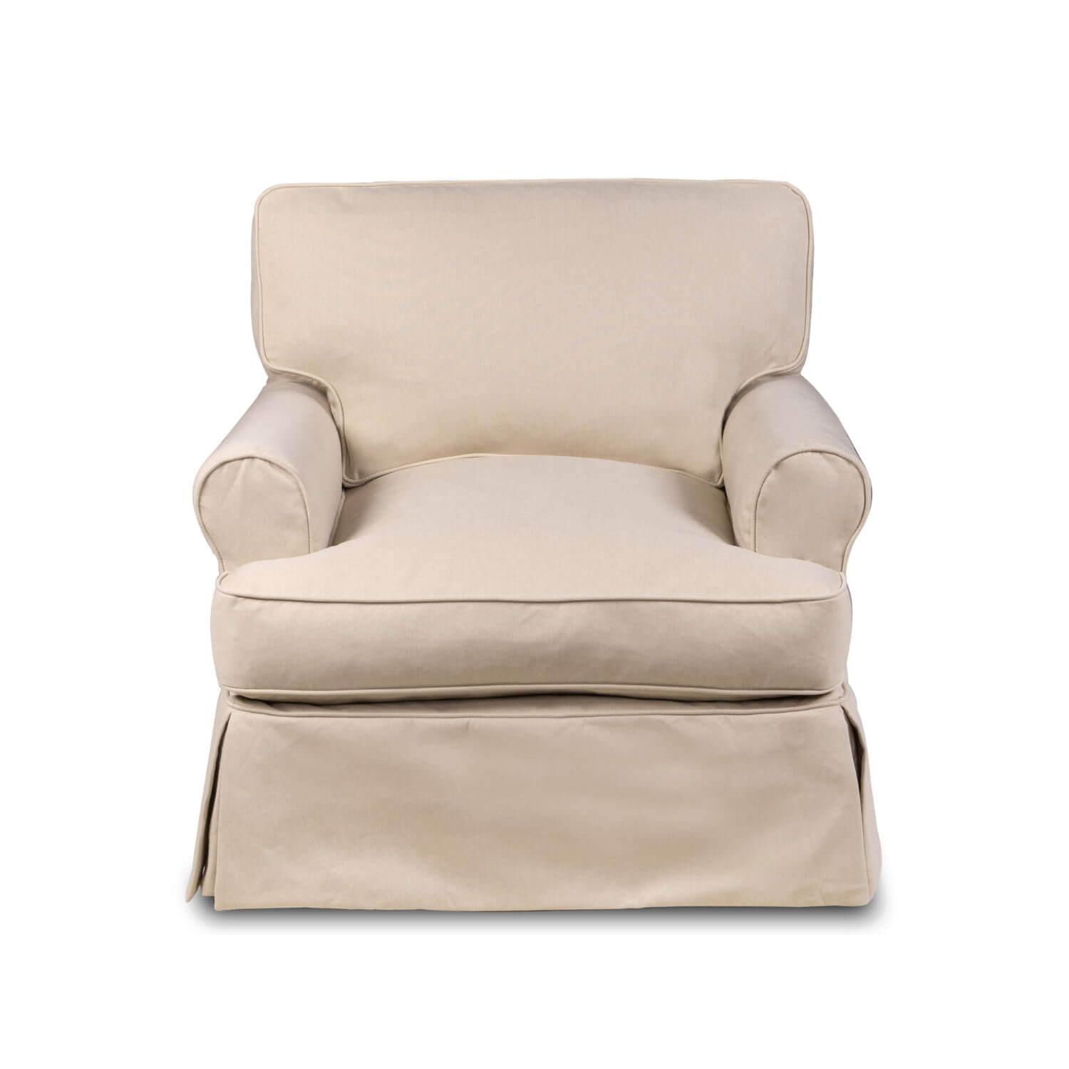 Sunset Trading Horizon Slipcovered Chair & Ottoman | Tan