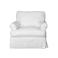 Sunset Trading Horizon Slipcovered Chair & Ottoman | White