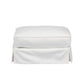 Sunset Trading Horizon Slipcovered Ottoman | White