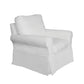 Sunset Trading Horizon Slipcovered Swivel Rocking Chair | White