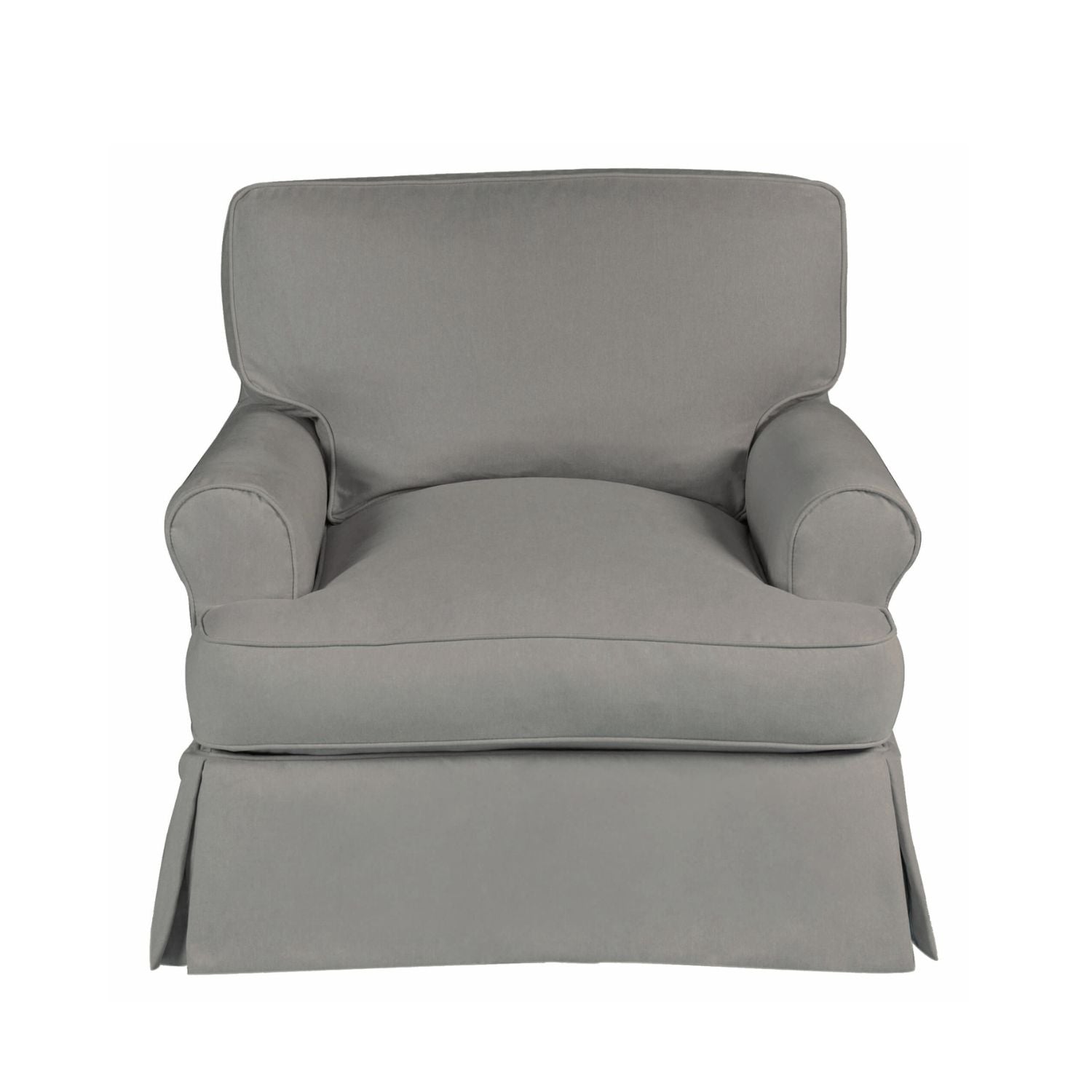 Sunset Trading Horizon Slipcovered Chair & Ottoman Set | Gray