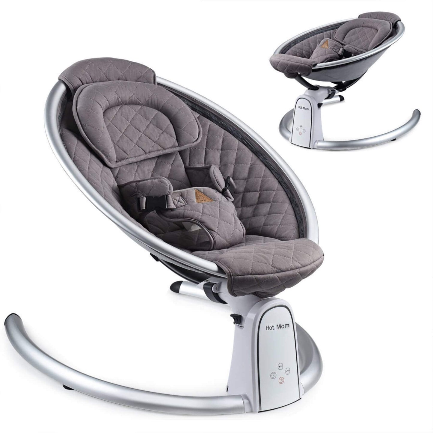 Hot Mom Electric Baby Bouncer for Infant - Carbon Gray