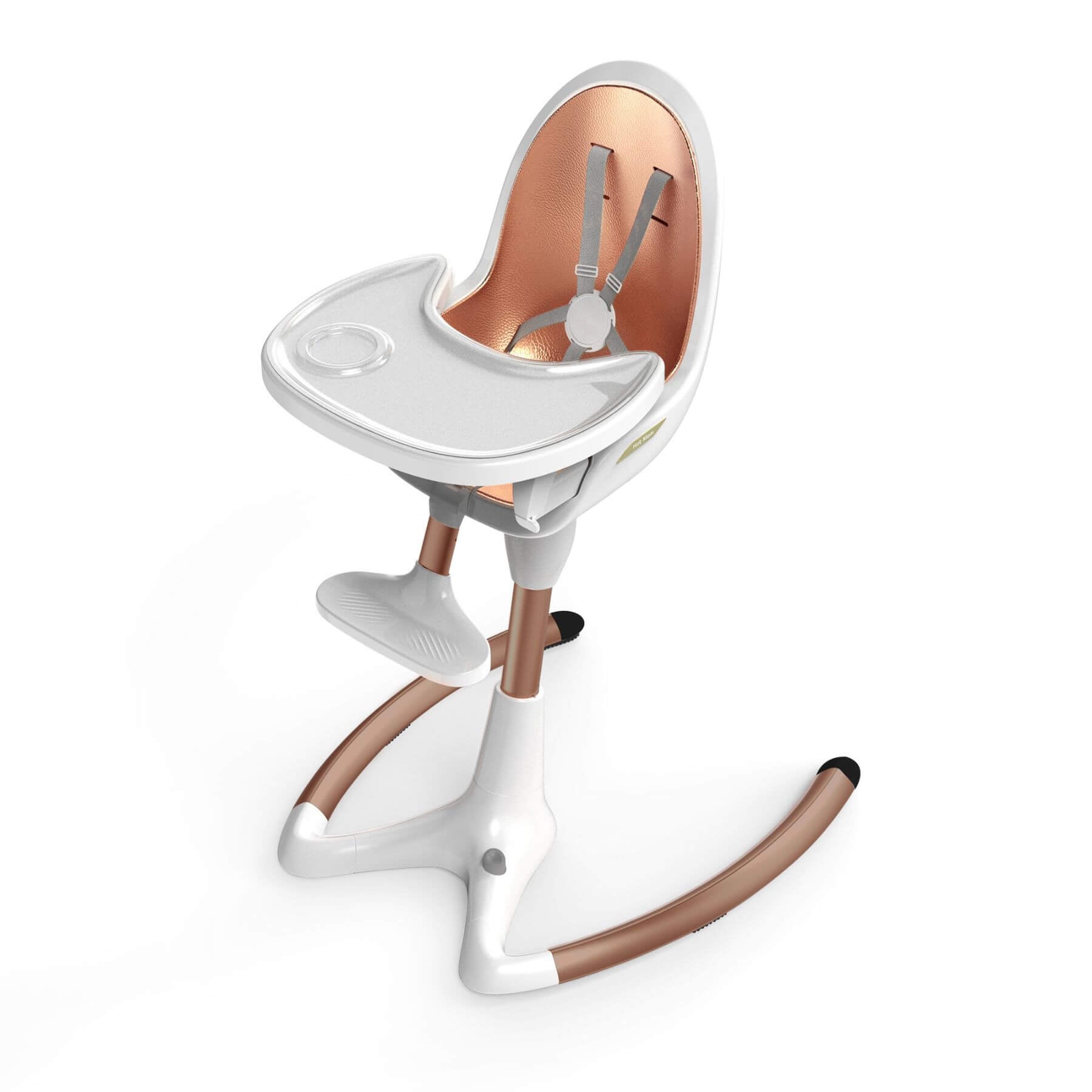 Hot Mom Luxury Baby High Chair Adjustable Seat - White Gold