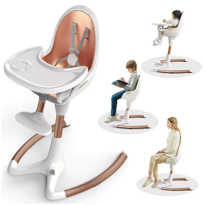 Hot Mom High Chair - White Gold in three stages