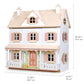 Tender Leaf Humming Bird House with measurements on a white background