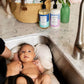 Bathing Baby on Plum+Sparrow Infant Sink Bather Little Dove