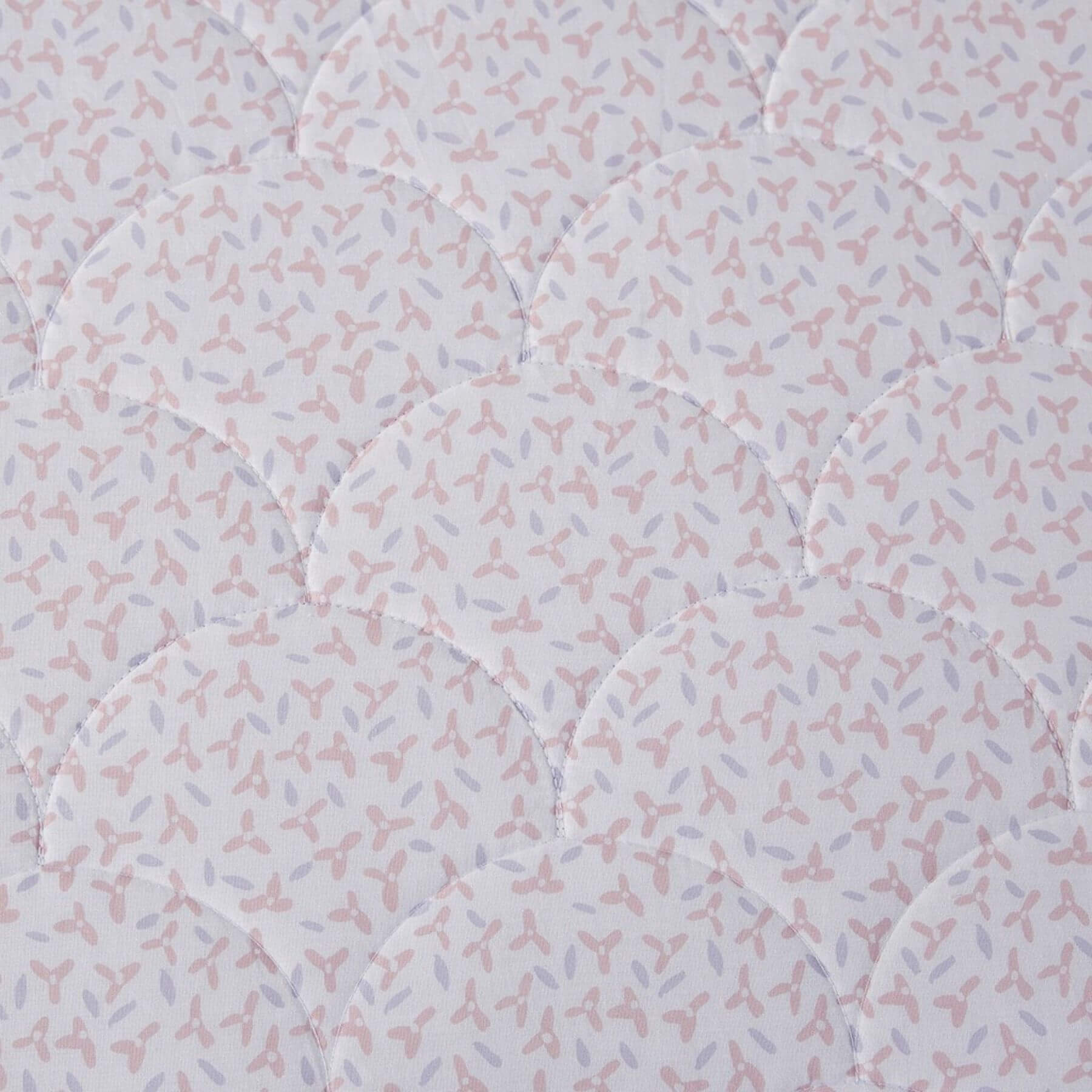 Detail View of Iris Woodland Animals Reversible Cotton Quilt Set