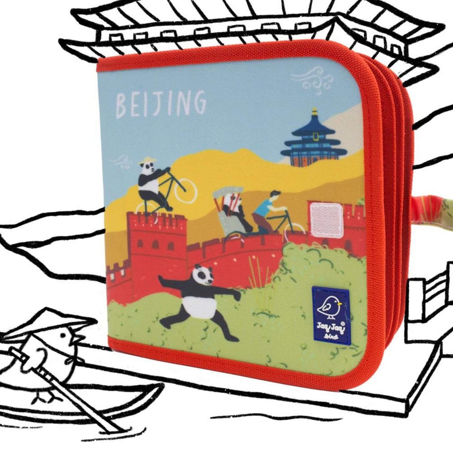 Jaq Jaq Bird Cities of Wonder Color It & Go Erasable Book - Beijing