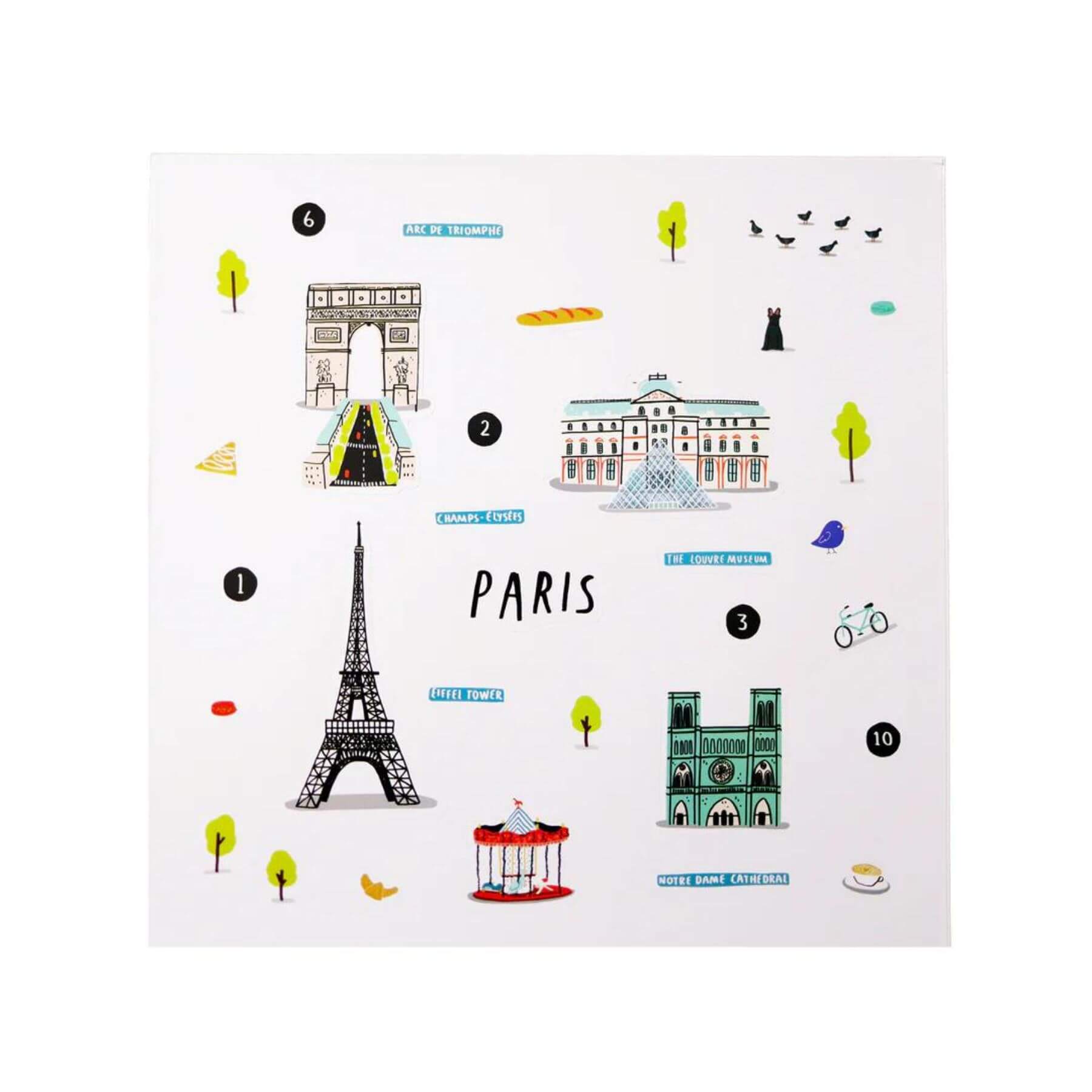 Jaq Jaq Bird Cities of Wonder Stick-It & Go Activity Set Paris