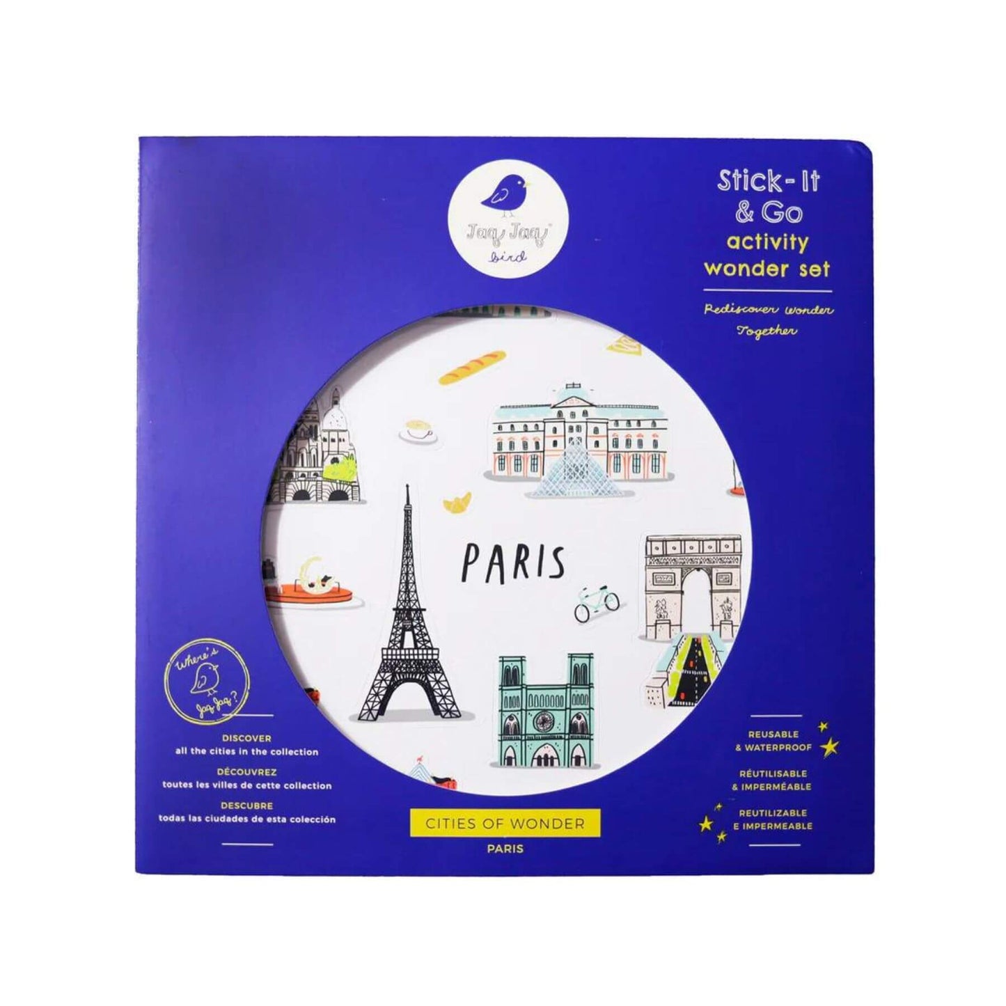 Jaq Jaq Bird Cities of Wonder Stick-It & Go Activity Set Paris