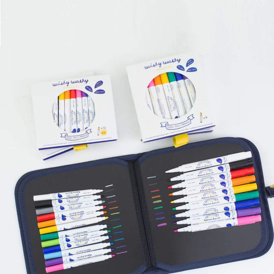 Jaq Jaq Bird Wishy Washy Markers x 9pk Assorted Colors - Lifestyle
