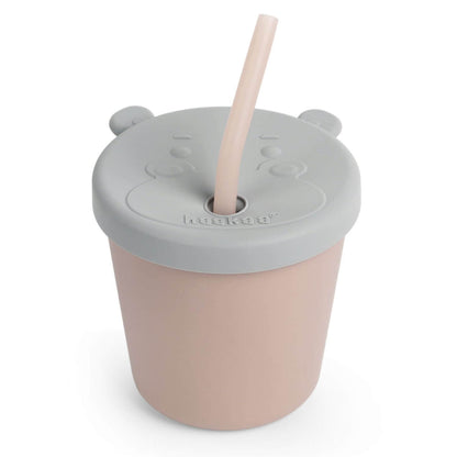 Haakaa Jolly Hippo Silicone Sippy Cup - Blush