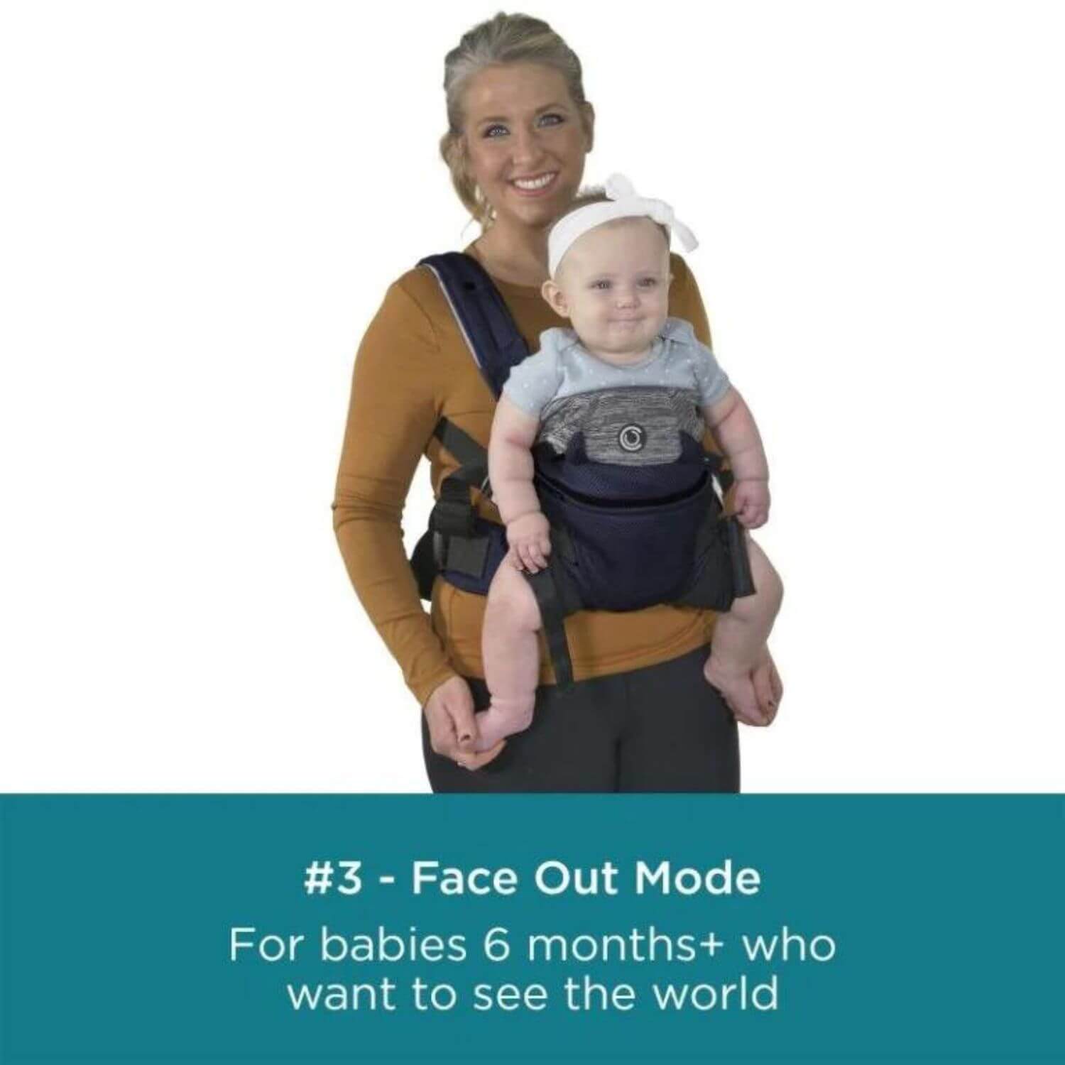 Contours Journey GO 5-in-1 Baby Carrier - Detail