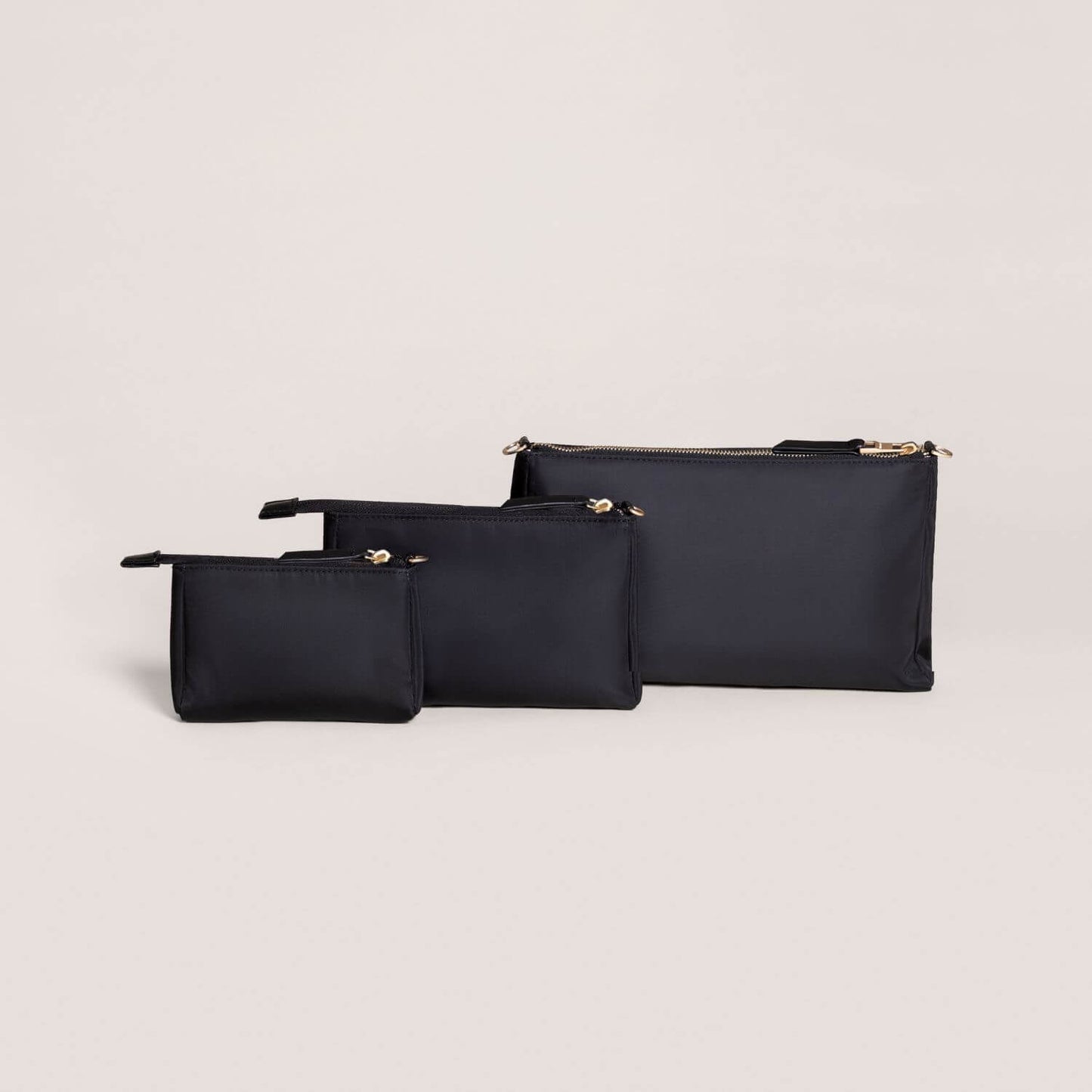 JuJuBe 3-Piece Pouch Clutch Purse Set Black