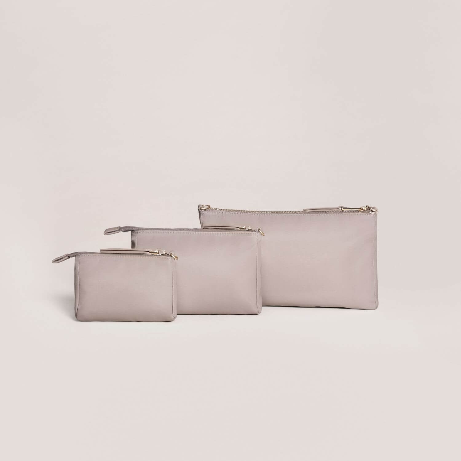 JuJuBe 3-Piece Pouch Clutch Purse Set Taupe