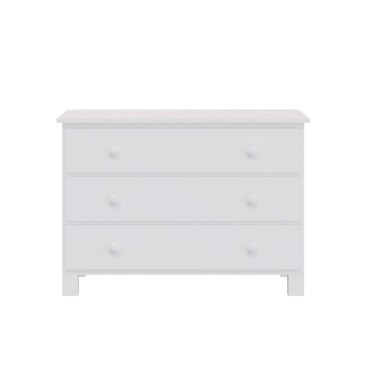 "Just White"  Three Drawer Dresser