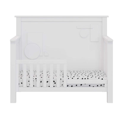 "Just White" Geometric Convertible Crib