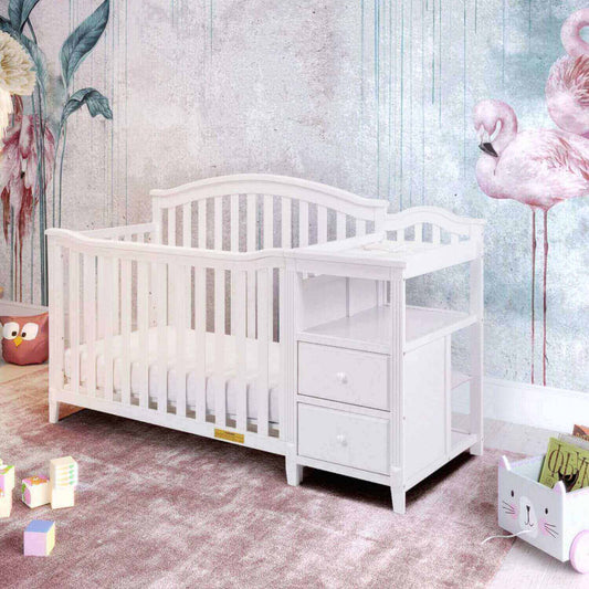 AFG Kali 4-in-1 Crib and Changer Combo White