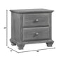 Oxford Baby Kenilworth 2-Drawer Nightstand | Graphite Gray