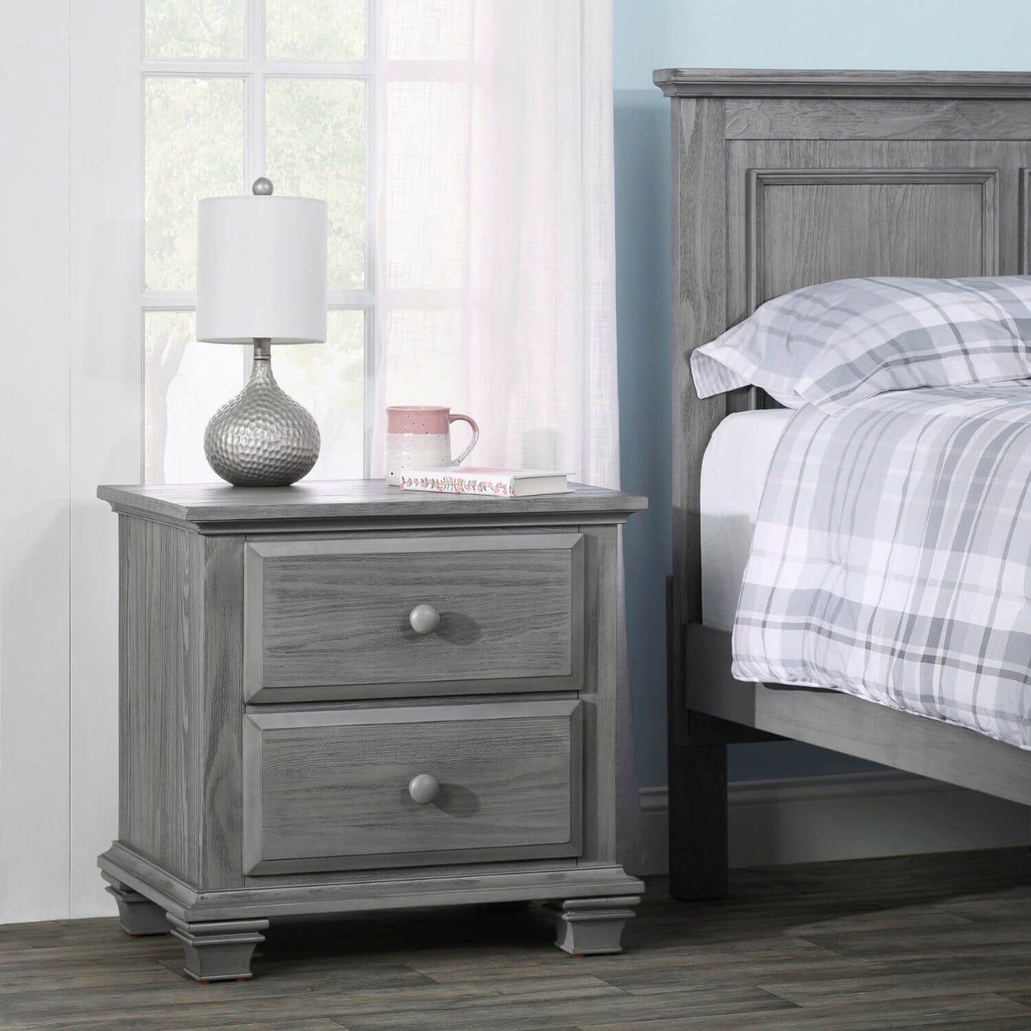 Oxford Baby Kenilworth 2-Drawer Nightstand | Graphite Gray