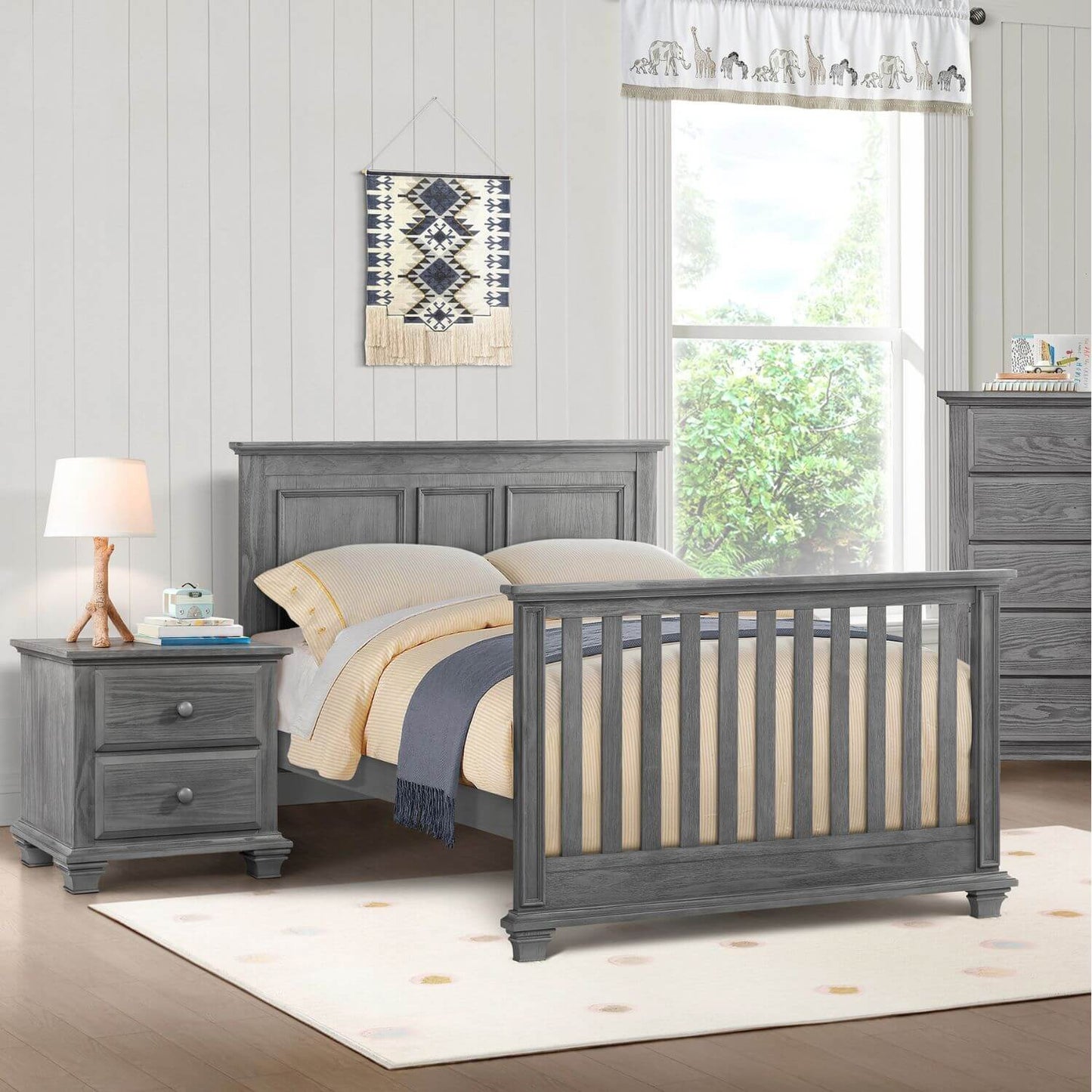 Oxford Baby Kenilworth 4-in-1 Convertible Crib, Graphite Gray