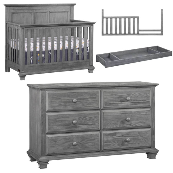 Oxford Baby Kenilworth 4-Piece Nursery Set Graphite Gray