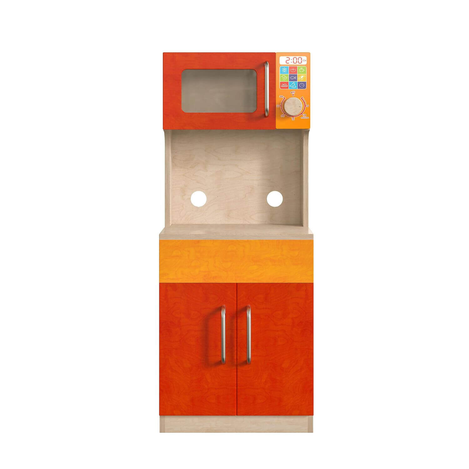 Flash Furniture Bright Beginnings Kid's Play Kitchen Cabinet & Microwave