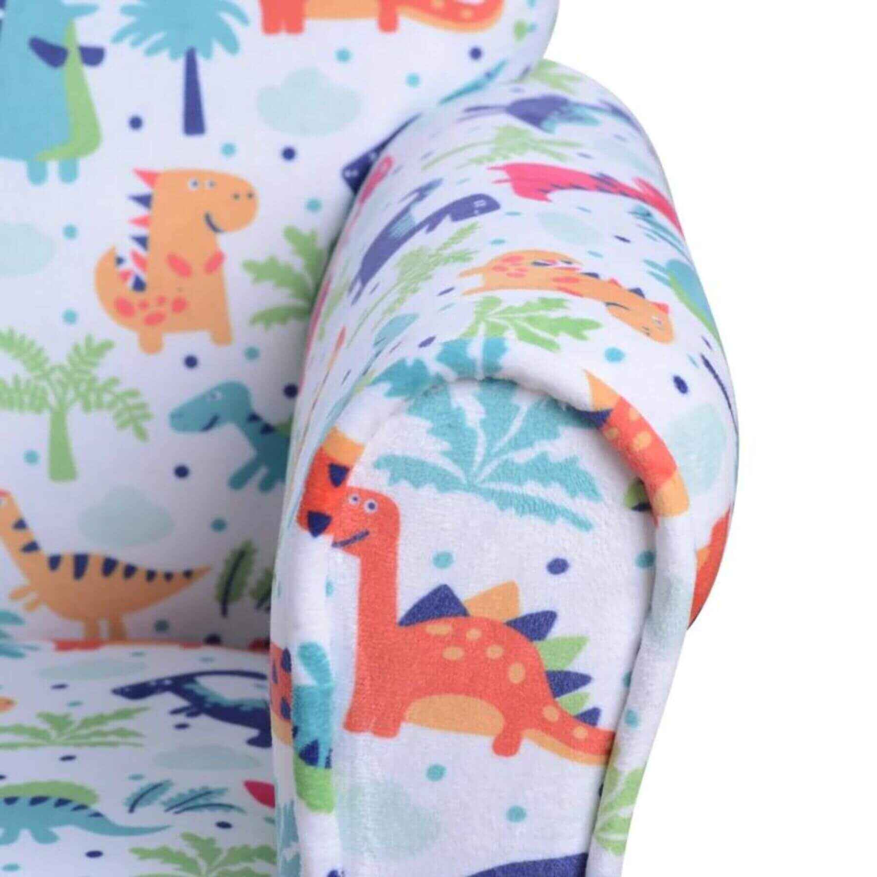 Detail of Qaba Kid's Armchair with Dinosaur Design and Thick Padding, Multi-Colored