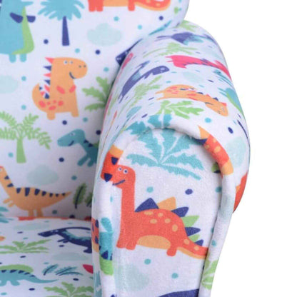Detail of Qaba Kid's Armchair with Dinosaur Design and Thick Padding, Multi-Colored