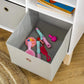 Detail of HOMCOM Wooden Kids Cabinet Organizer White