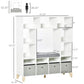 HOMCOM Wooden Kids Cabinet Organizer White