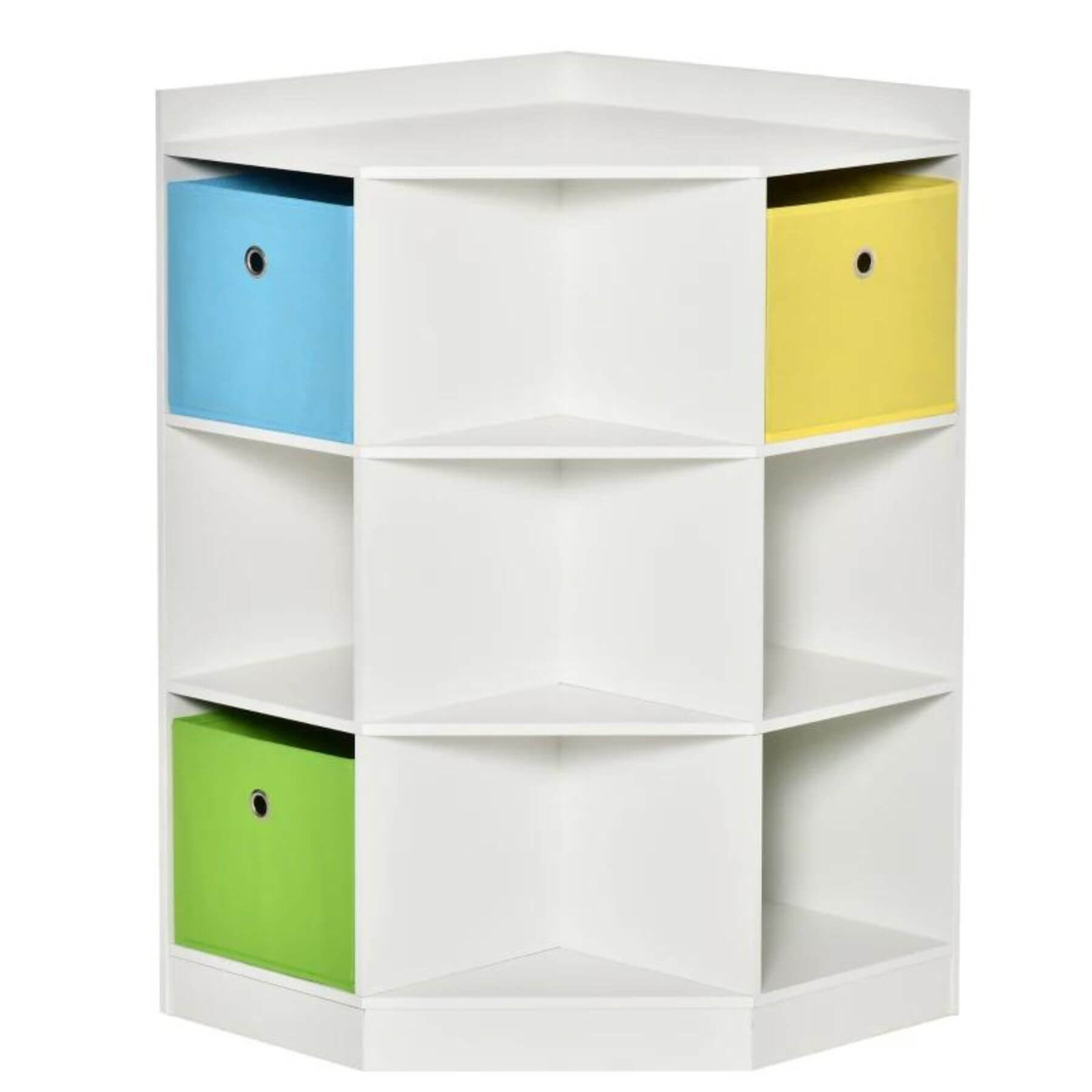 HOMCOM Kids Corner Cabinet White