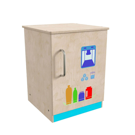 Flash Furniture Bright Beginnings Kid's Wooden Play Refrigerator & Storage