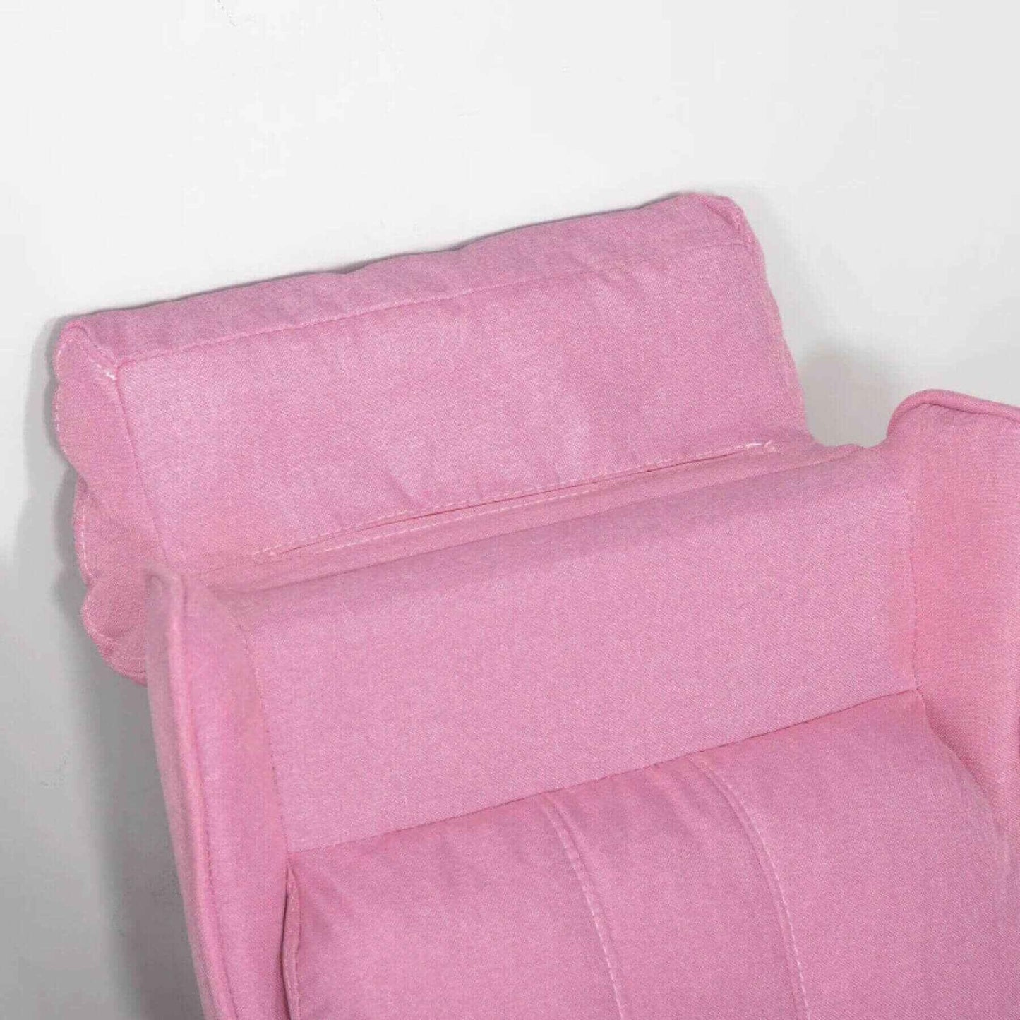 Detail of Qaba Kids Recliner Chair Children Sofa Angle Adjustable Single Lounger, Light Pink