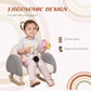 Girl Sitting on Qaba Kids Rocking Sofa Chair Gray